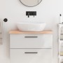 Encimera de baño madera maciza sin tratar 80x40x(2-4) cm