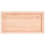 Encimera de baño madera maciza sin tratar 80x40x(2-6) cm