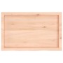 Encimera de baño madera maciza sin tratar 80x50x(2-4) cm
