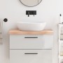 Encimera de baño madera maciza sin tratar 80x50x(2-6) cm
