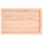 Encimera de baño madera maciza sin tratar 80x50x(2-6) cm