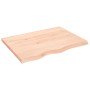 Encimera de baño madera maciza sin tratar 80x60x(2-4) cm