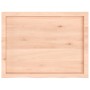 Encimera de baño madera maciza sin tratar 80x60x(2-4) cm