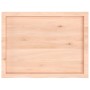 Encimera de baño madera maciza sin tratar 80x60x(2-6) cm