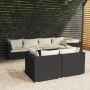 Garden furniture and cushions set 7 pieces black synthetic rattan by vidaXL, Garden sets - Ref: Foro24-3102471, Price: 660,12...
