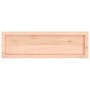Encimera de baño madera maciza sin tratar 100x30x(2-4) cm