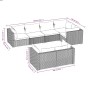 Gartenmöbel- und Kissenset, 7-teilig, schwarzes synthetisches Rattan von vidaXL, Gartensets - Ref: Foro24-3102471, Preis: 629...