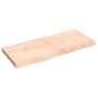 Encimera de baño madera maciza sin tratar 120x50x(2-6) cm