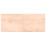 Encimera de baño madera maciza sin tratar 120x50x(2-6) cm