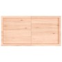 Encimera de baño madera maciza sin tratar 120x60x(2-6) cm