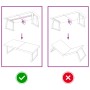Encimera de baño madera maciza sin tratar 120x60x(2-6) cm