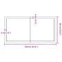 Encimera de baño madera maciza sin tratar 120x60x(2-6) cm