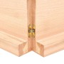 Encimera de baño madera maciza sin tratar 140x50x(2-6) cm