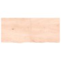 Encimera de baño madera maciza sin tratar 140x60x(2-4) cm