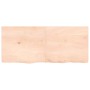 Encimera de baño madera maciza sin tratar 140x60x(2-6) cm