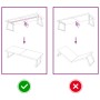 Encimera de baño madera maciza sin tratar 160x60x(2-6) cm