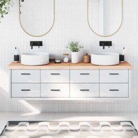 Encimera de baño madera maciza sin tratar 180x50x(2-6) cm