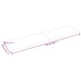 Encimera de baño madera maciza sin tratar 220x50x(2-6) cm