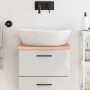Encimera de baño madera maciza tratada marrón claro 40x30x2 cm