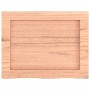 Encimera baño madera maciza tratada marrón claro 40x30x(2-4) cm