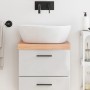 Encimera baño madera maciza tratada marrón claro 40x30x(2-6) cm