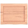 Encimera baño madera maciza tratada marrón claro 40x30x(2-6) cm