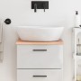 Encimera de baño madera maciza tratada marrón claro 40x40x2 cm