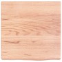 Encimera baño madera maciza tratada marrón claro 40x40x(2-4) cm