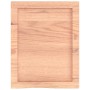 Encimera baño madera maciza tratada marrón claro 40x50x(2-4) cm