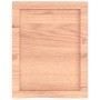 Encimera baño madera maciza tratada marrón claro 40x50x(2-6) cm