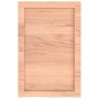 Encimera baño madera maciza tratada marrón claro 40x60x(2-4) cm