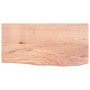 Encimera baño madera maciza tratada marrón claro 60x30x(2-4) cm