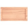 Encimera baño madera maciza tratada marrón claro 60x30x(2-6) cm