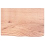 Encimera baño madera maciza tratada marrón claro 60x40x(2-4) cm