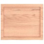 Encimera baño madera maciza tratada marrón claro 60x50x(2-4) cm