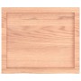 Encimera baño madera maciza tratada marrón claro 60x50x(2-6) cm
