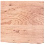 Encimera baño madera maciza tratada marrón claro 60x60x(2-4) cm