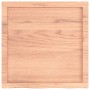 Encimera baño madera maciza tratada marrón claro 60x60x(2-4) cm