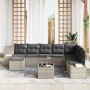 Conjunto de sofá de jardín 9 pcs 319 x 209 x 85 cm Poliratán