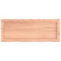 Encimera baño madera maciza tratada marrón claro 80x30x(2-4) cm