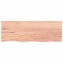 Encimera baño madera maciza tratada marrón claro 80x30x(2-6) cm