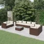 Gartenmöbel Set 9 Stück und Kissen braun synthetischen Rattan von vidaXL, Gartensets - Ref: Foro24-3102290, Preis: 885,66 €, ...