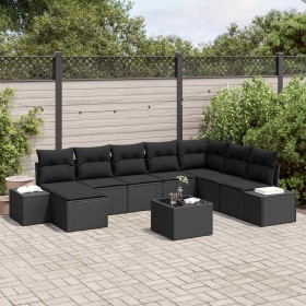 Conjunto de sofá de jardín 9 pcs 319 x 209 x 85 cm Poliratán