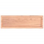 Encimera baño madera maciza tratada marrón claro 100x30x(2-4)cm