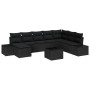 Conjunto de sofá de jardín 9 pcs 319 x 209 x 85 cm Poliratán