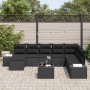 Conjunto de sofá de jardín 9 pcs 319 x 209 x 85 cm Poliratán
