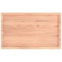 Encimera baño madera maciza tratada marrón claro 100x60x(2-6)cm