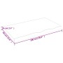 Encimera baño madera maciza tratada marrón claro 100x60x(2-6)cm