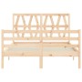 Estructura de cama con cabecero madera maciza 140x200 cm de vidaXL, Camas y somieres - Ref: Foro24-3194376, Precio: 128,15 €