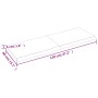 Encimera baño madera maciza tratada marrón claro 120x40x(2-4)cm